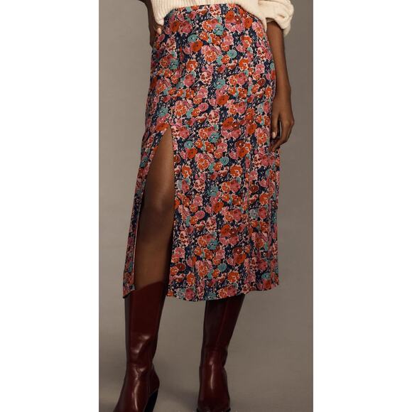 Maeve Dresses & Skirts - Maeve Anthropologie Lille Side Slit Midi Skirt NWT